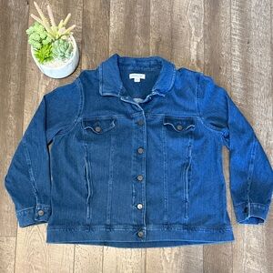 Coldwater Creek Dark Blue Jean Jacket